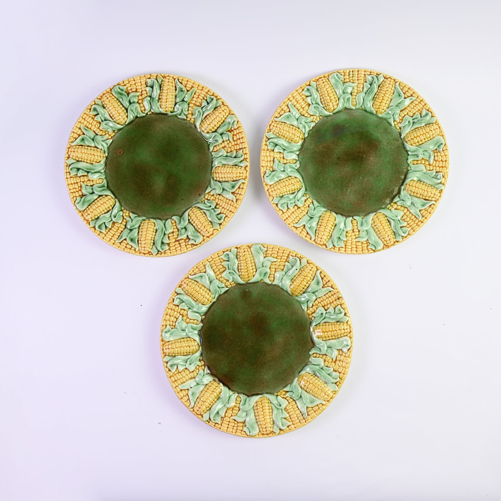 Corn Majolica Dinner Plates