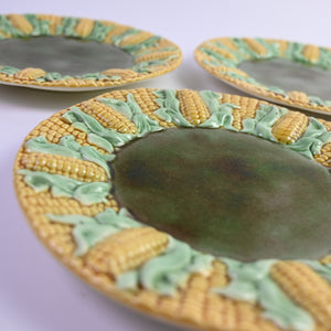 Corn Majolica Dinner Plates