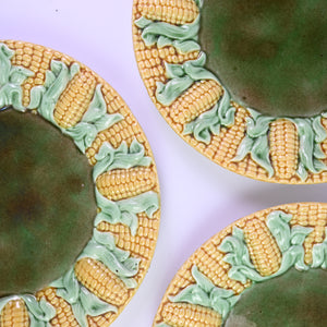 Corn Majolica Dinner Plates