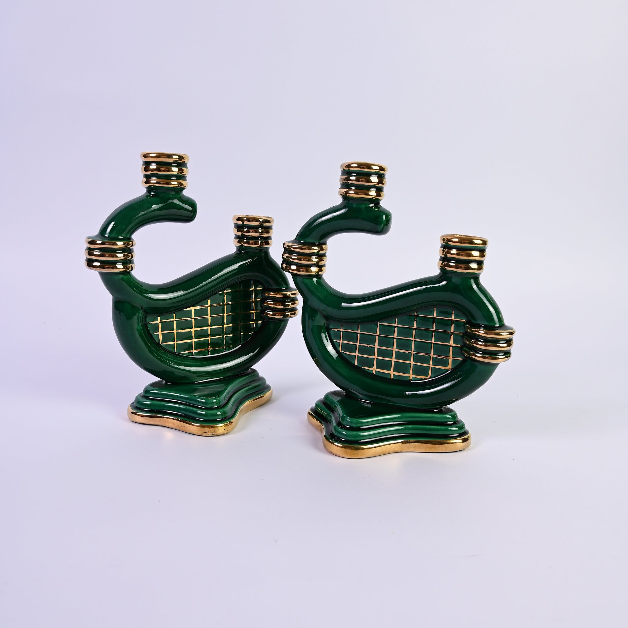 Pair of Retro Candlestick Holders
