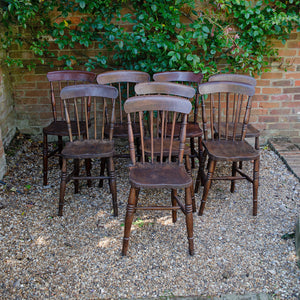 Set of Vintage Harlequin Windsor Chairs