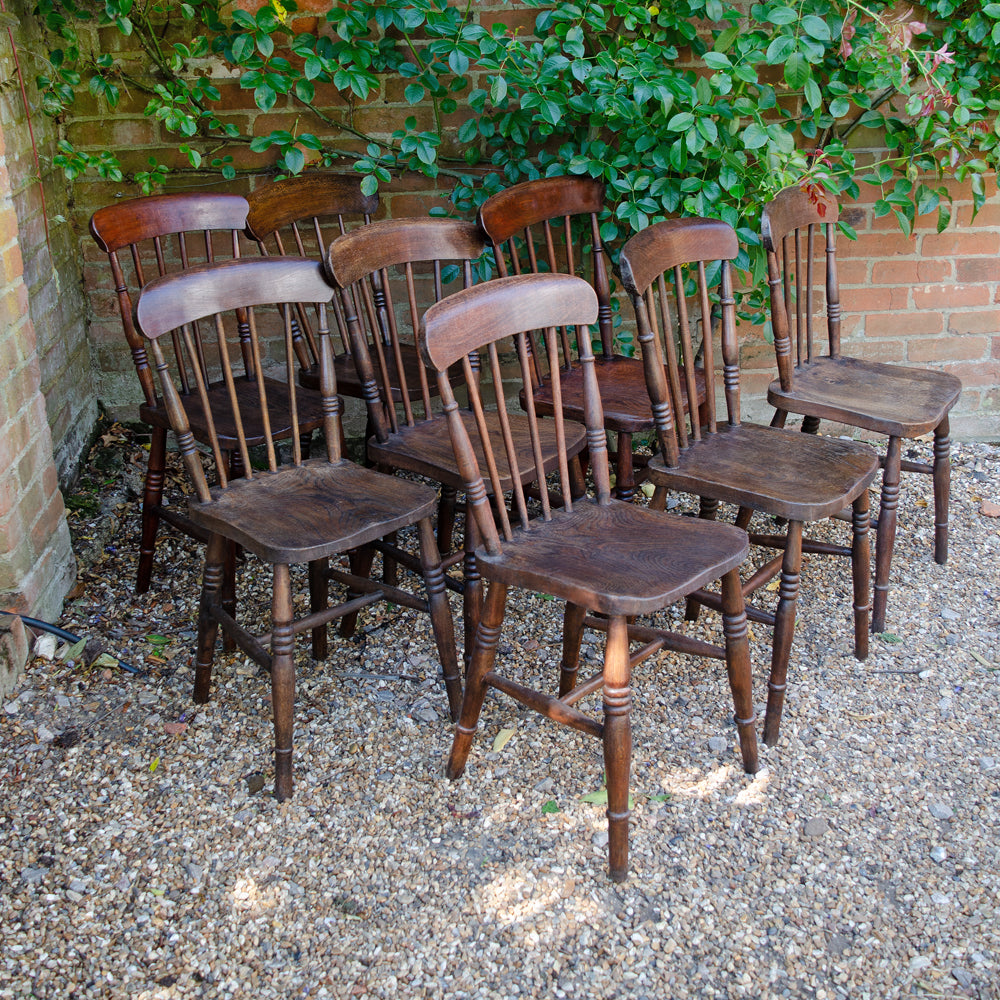 Set of Vintage Harlequin Windsor Chairs