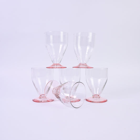 Pink Dessert Glasses Set