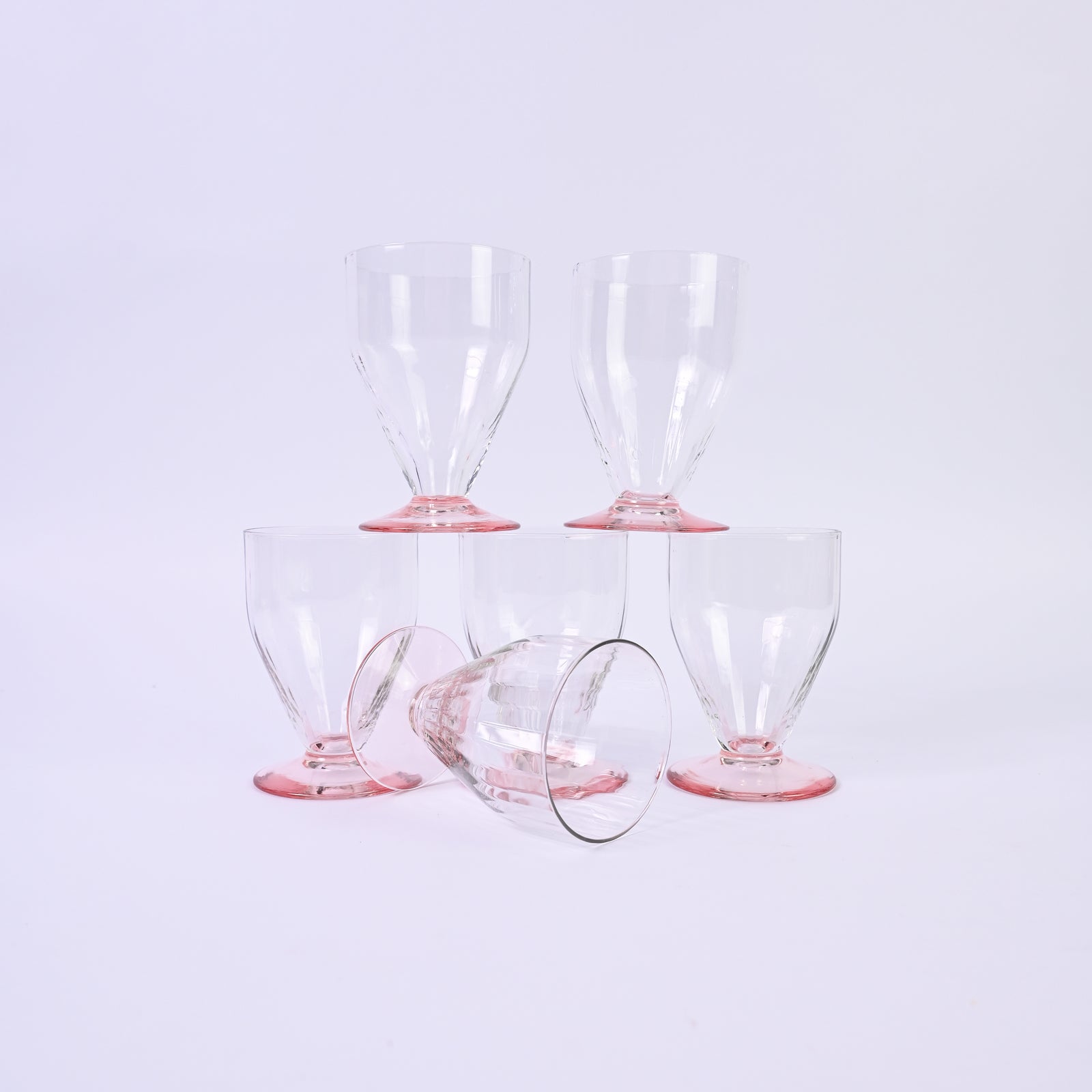 Pink Dessert Glasses Set