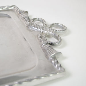 Decorative Pewter Bow Tray