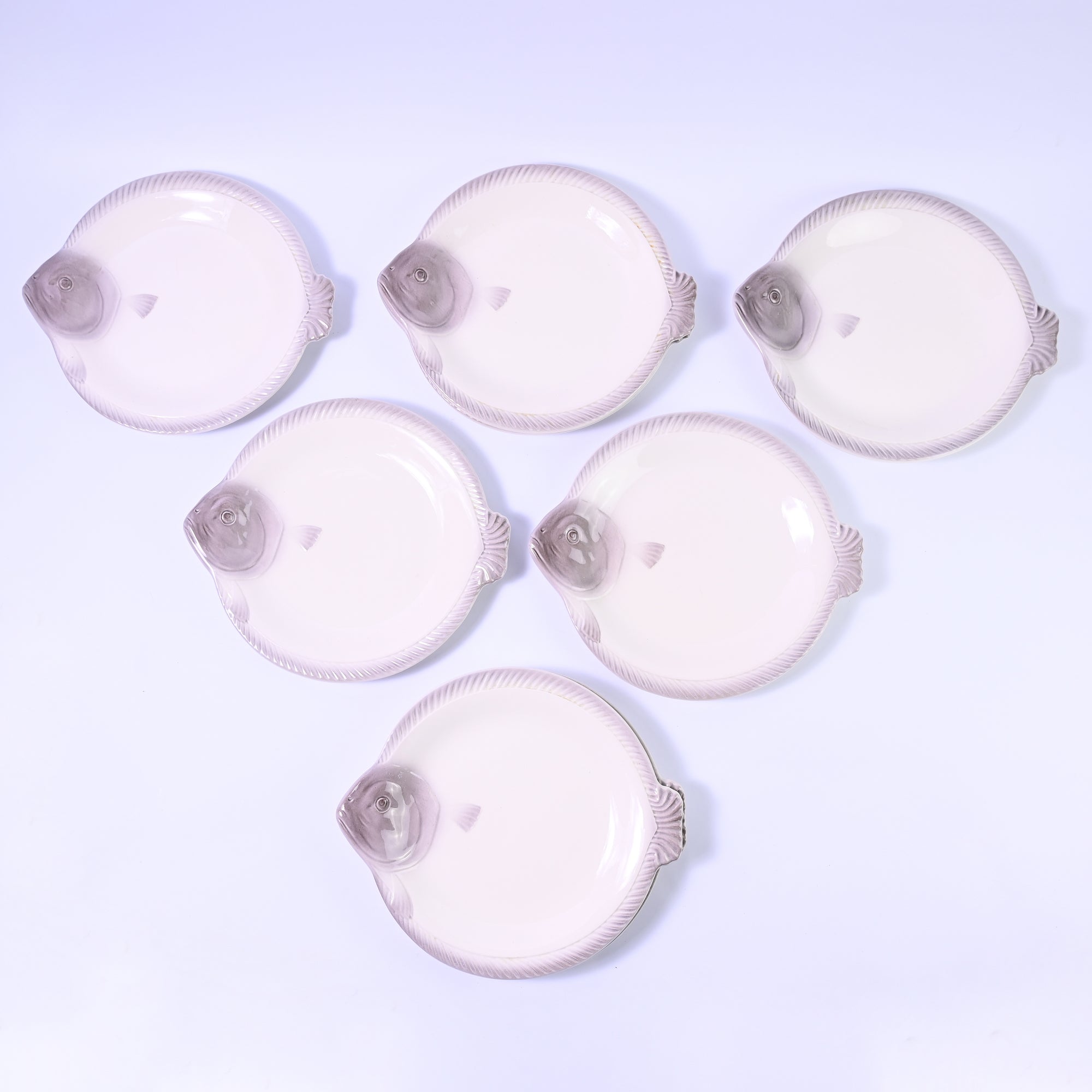 Grey Fish Plate Set