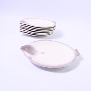 Grey Fish Plate Set