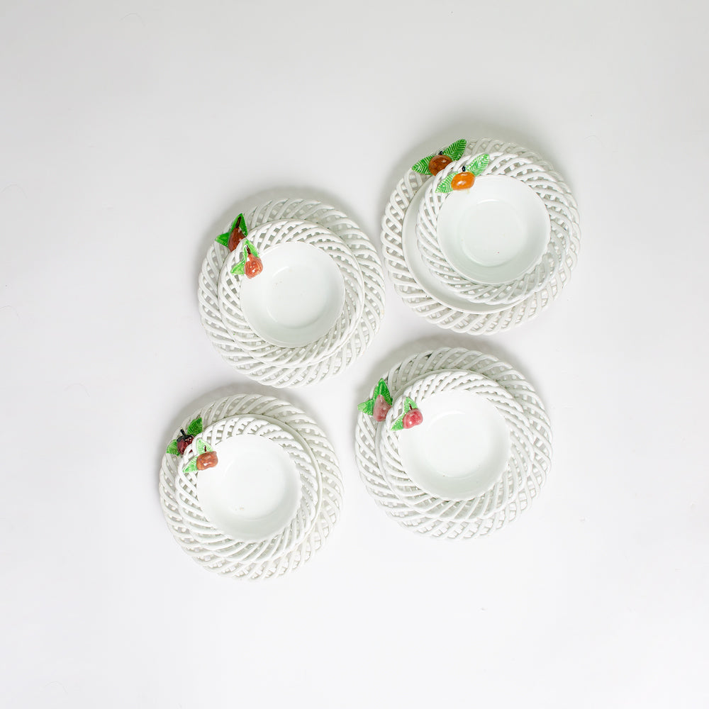 Spanish Lattice and Fruit Bowl and Plate Set