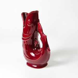 Large Berry Red Vintage Gluggle Jug