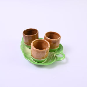 Acorn Egg Cups and Plate Set