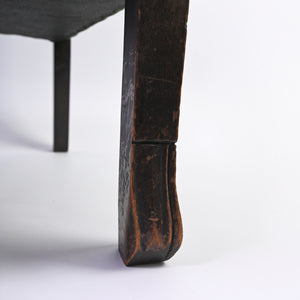 Antique Begere and Carved Oak Nursing Chair