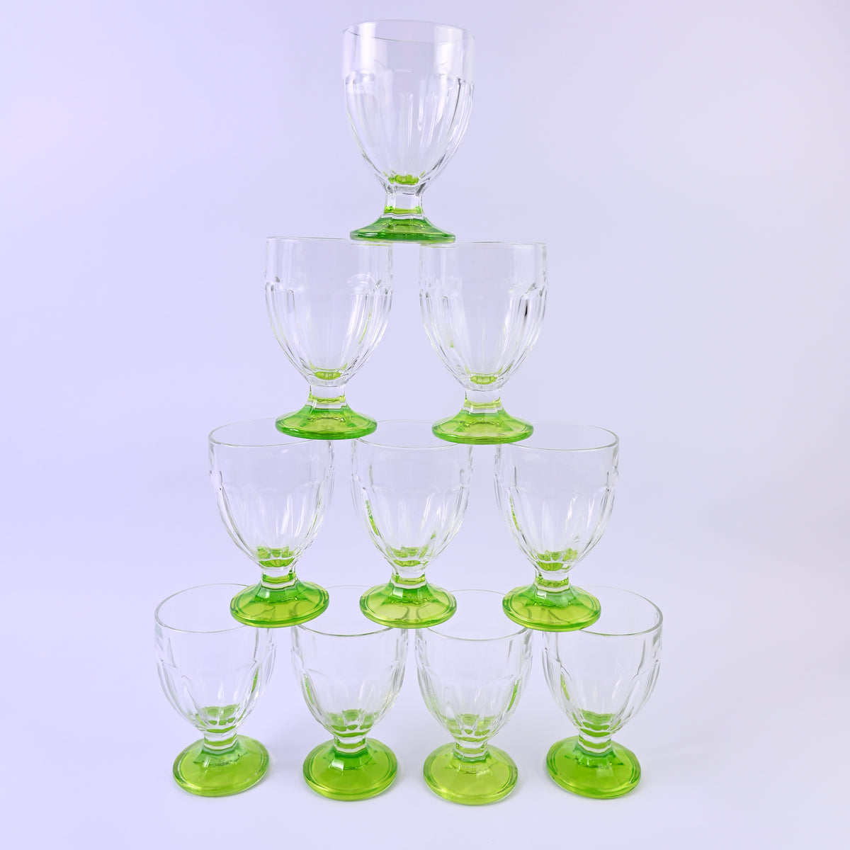 Acid Green Glasses Set