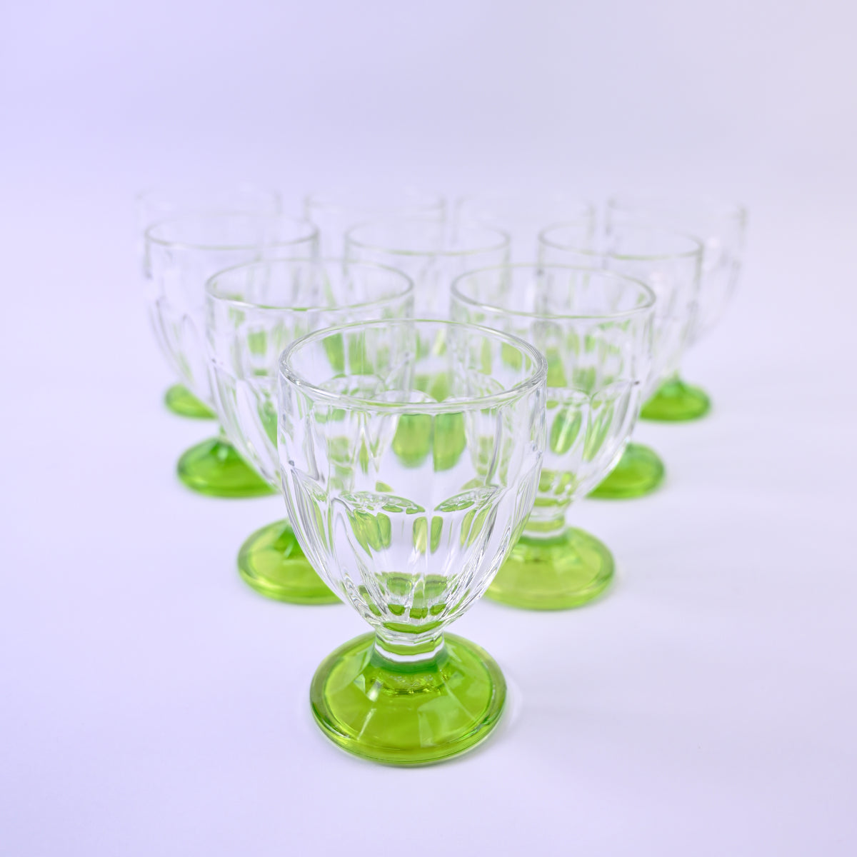 Acid Green Glasses Set