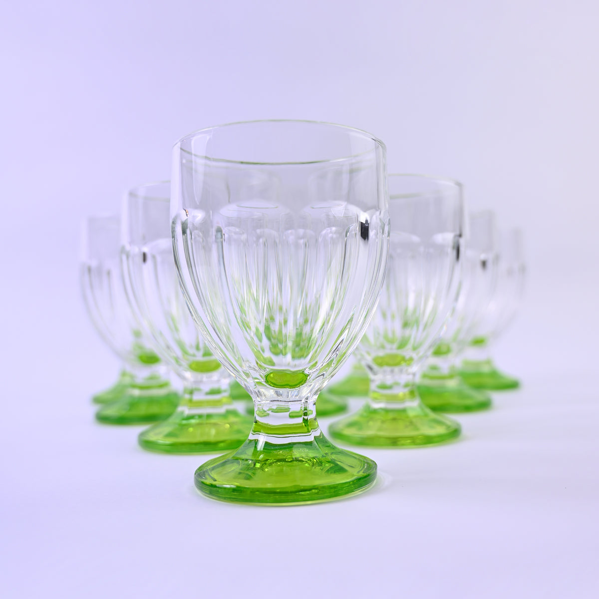 Acid Green Glasses Set