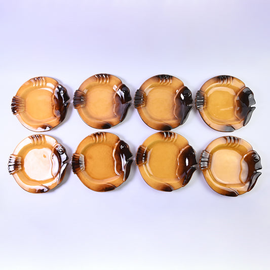 Set of 8 Fish Plates