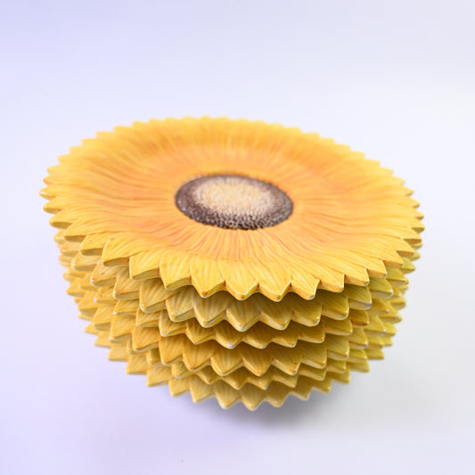 Set of 6 Sunflower Plates