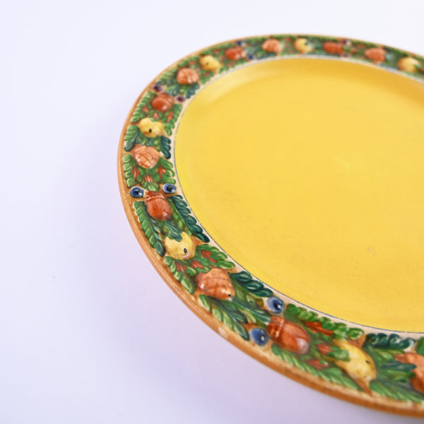 Large Handpainted Yellow Plate - Rock the Heirloom