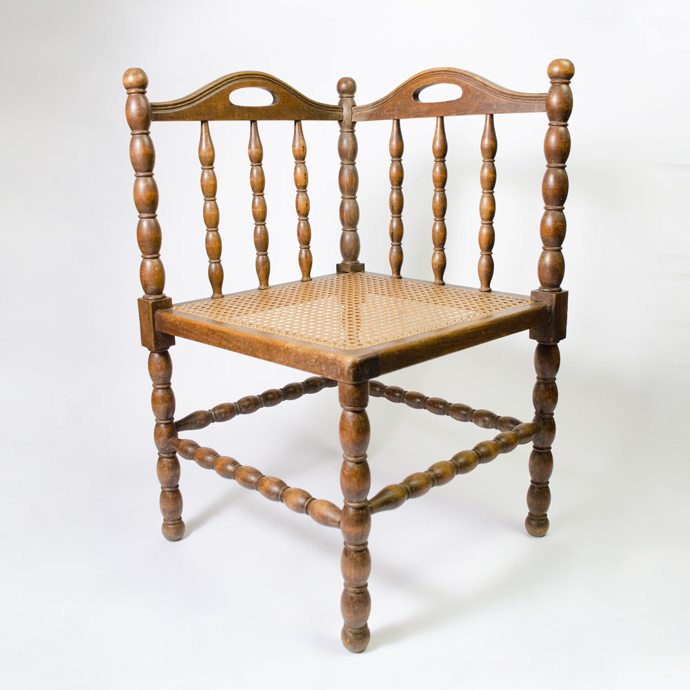 Bobbin and Cane Corner Chair
