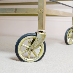 Vintage Brass and Glass Drinks Trolley