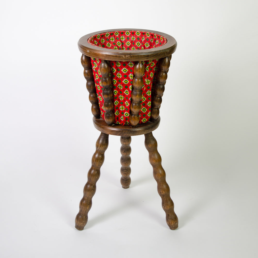 Vintage French Bobbin Sewing Basket