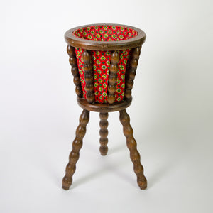 Vintage French Bobbin Sewing Basket