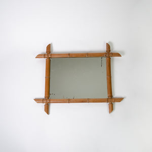 Charming Bamboo Framed Mirror