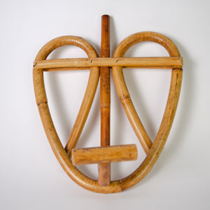 Vintage Heart Bamboo Wall Hooks