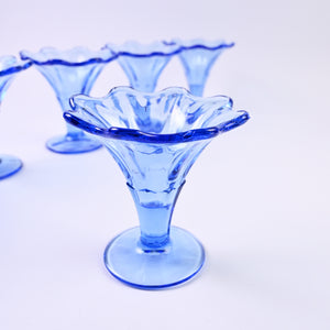 Set of 6 Blue Dessert Glasses