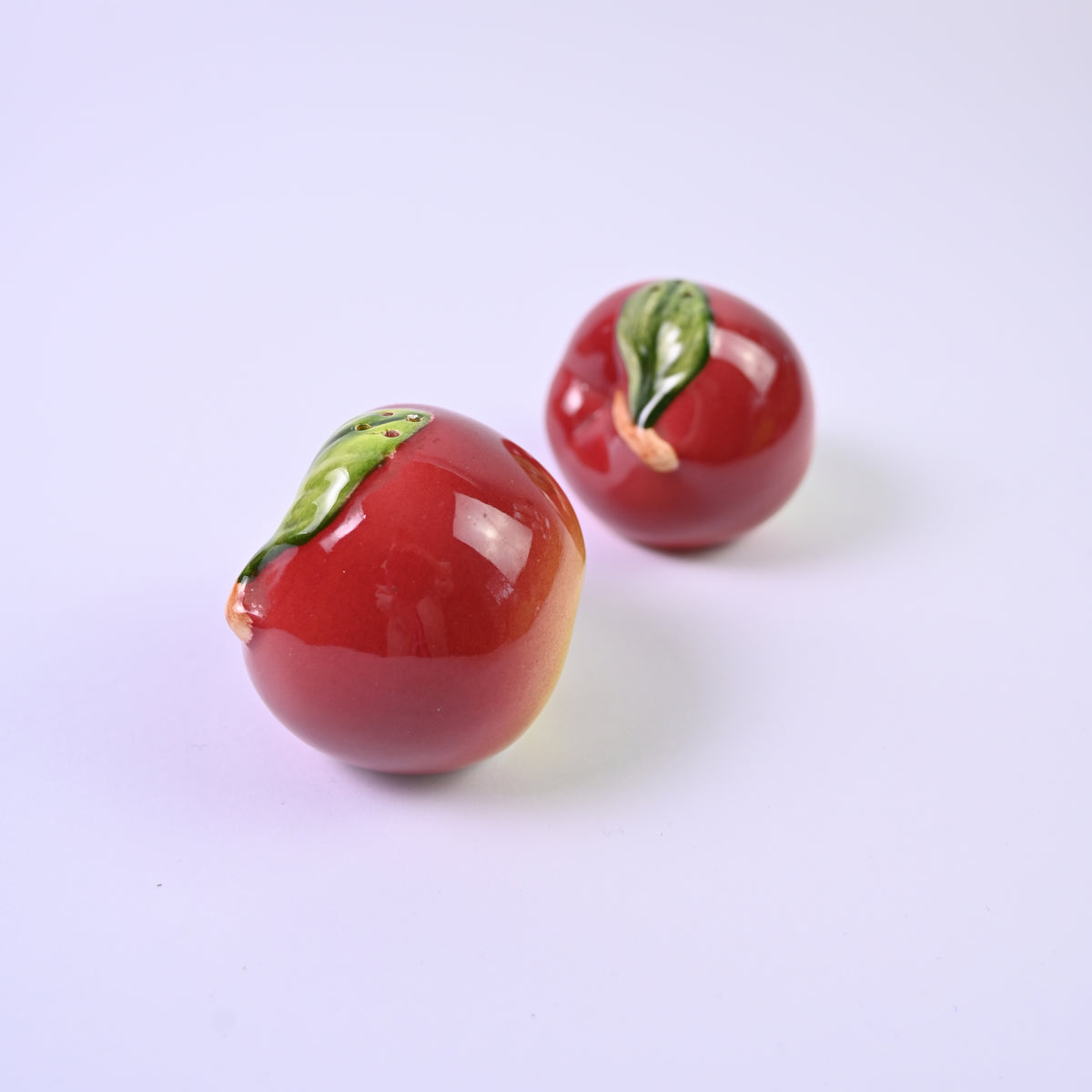Pair of Apple Salt and Pepper Shakers