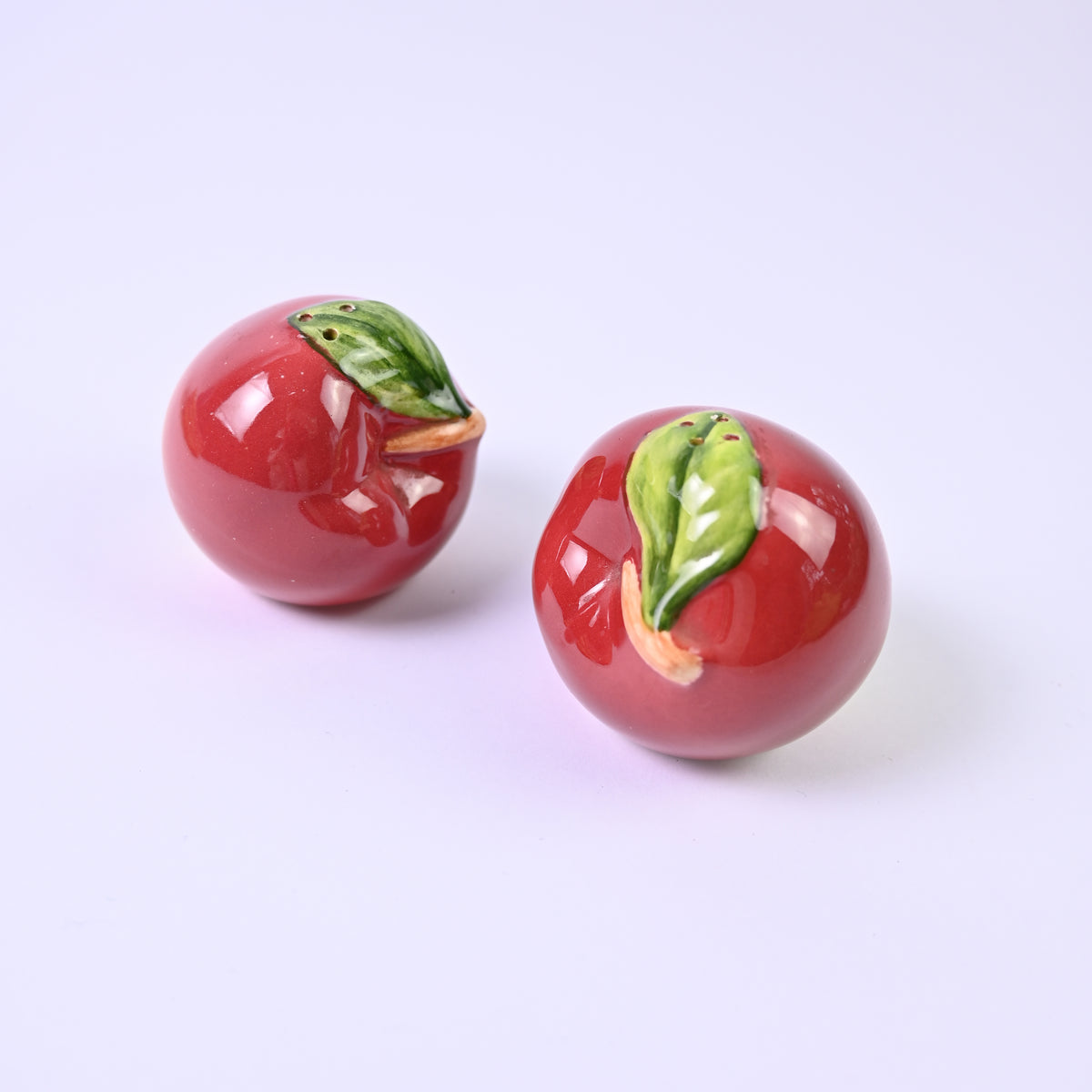Pair of Apple Salt and Pepper Shakers