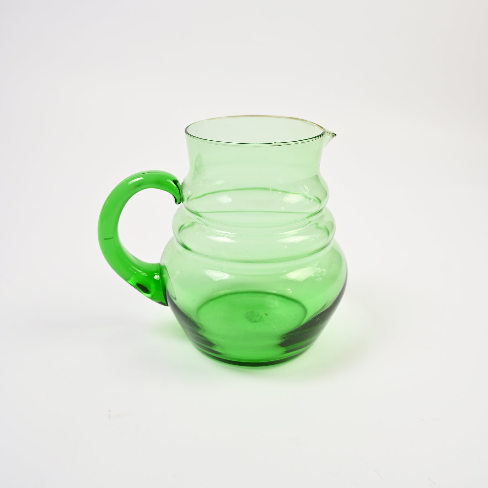 Green Uranium Glass Pitcher