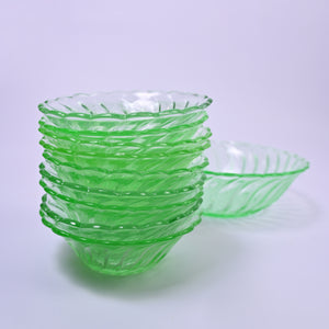 Set of 9 Uranium Dessert Bowls
