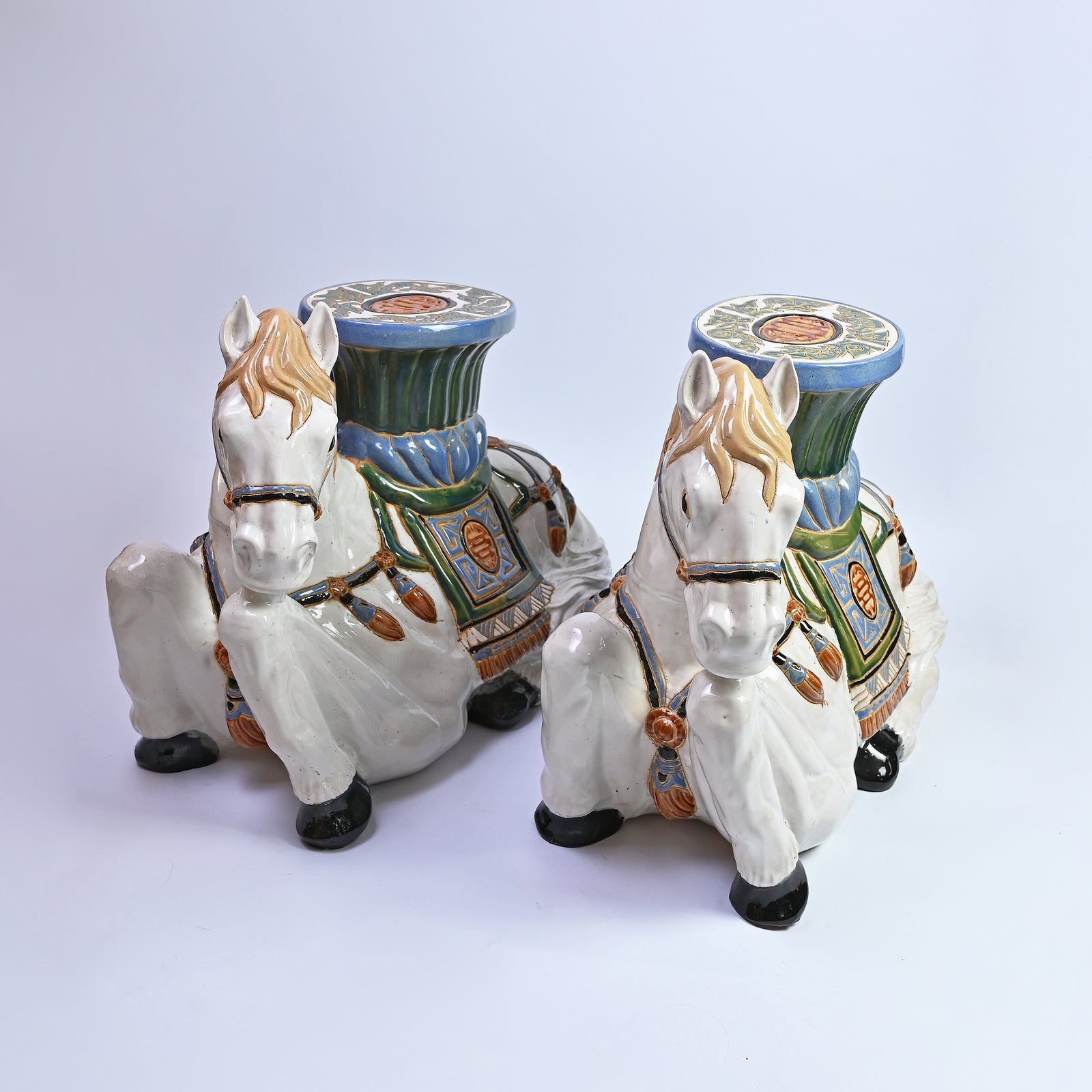 Glazed Horse Jardiniere