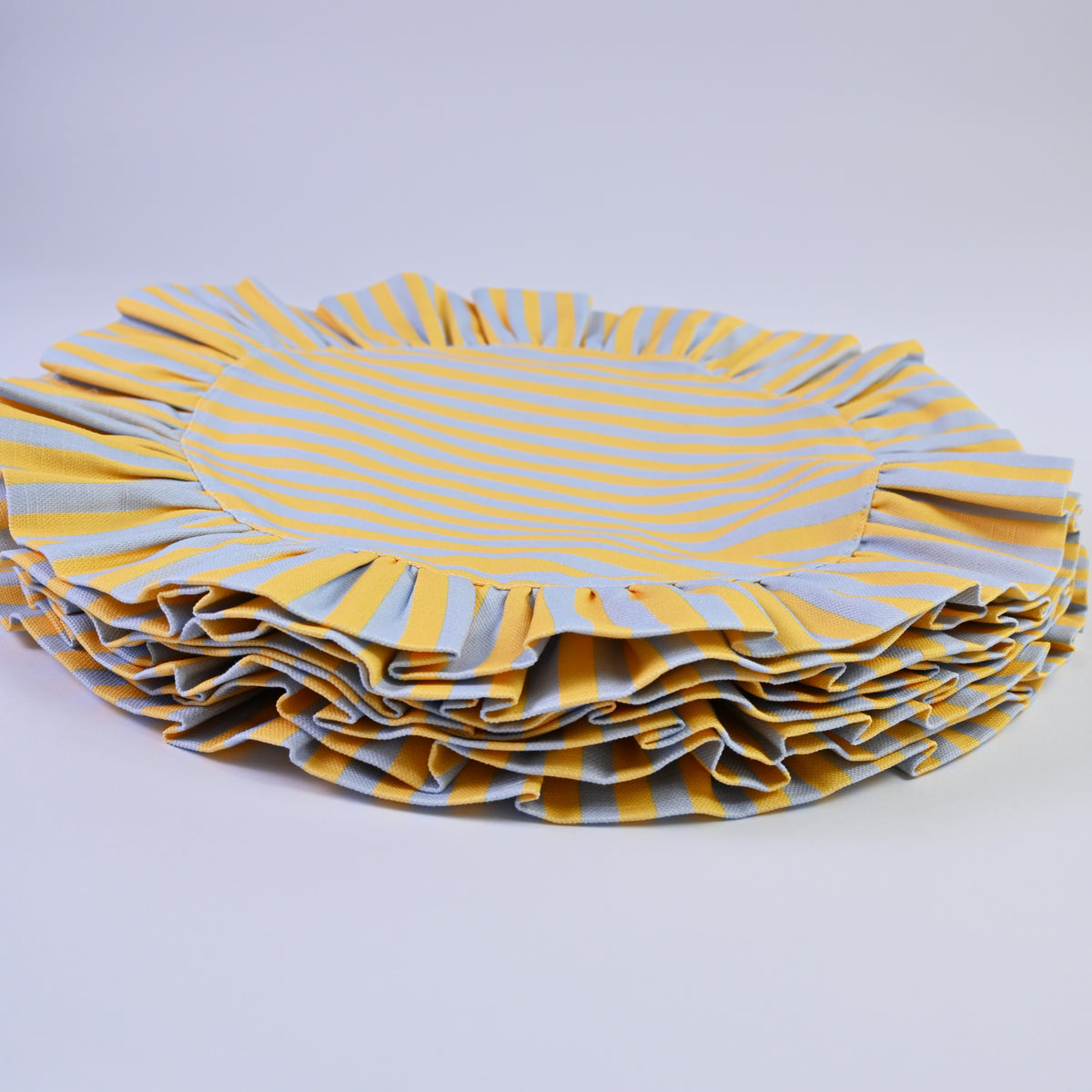 Luxury Natural Cotton Linen Striped Placemats