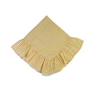 Luxury Striped Ruffled Tablecloths
