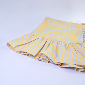 Luxury Striped Ruffled Tablecloths