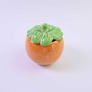Orange Pot with lid