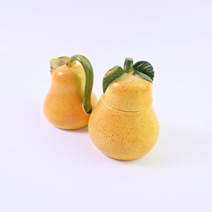 Small Pear jug and bowl with lid set