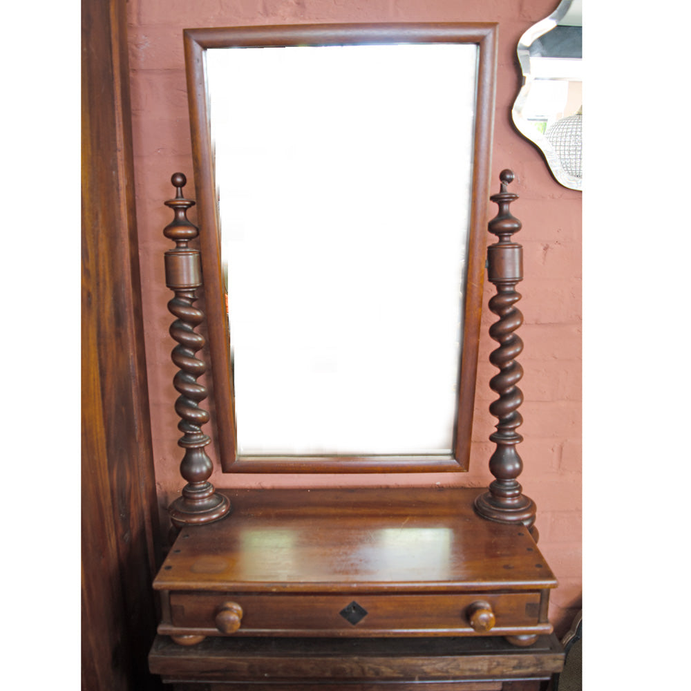 Large Barley Twist Dressing Table Swing Mirror
