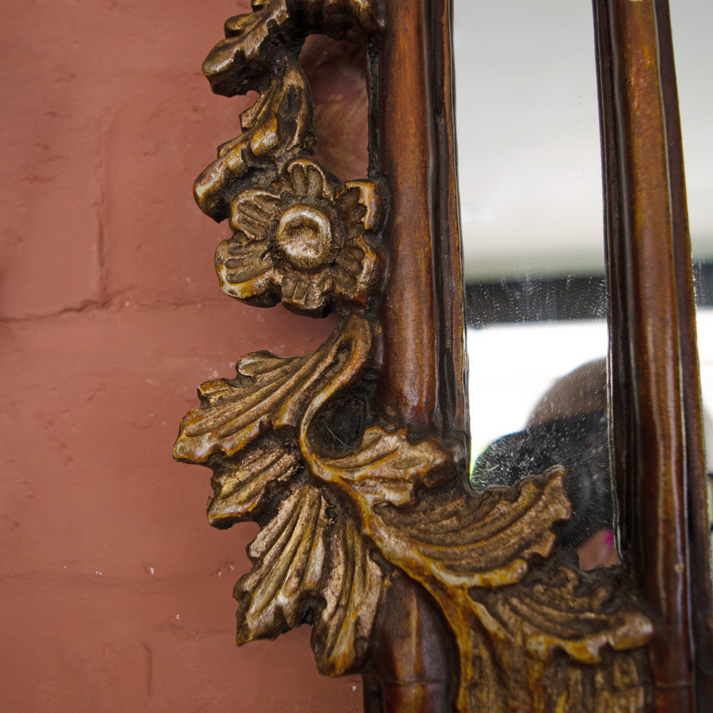 Large 19th Century Italian Rococo Gilt Mirror