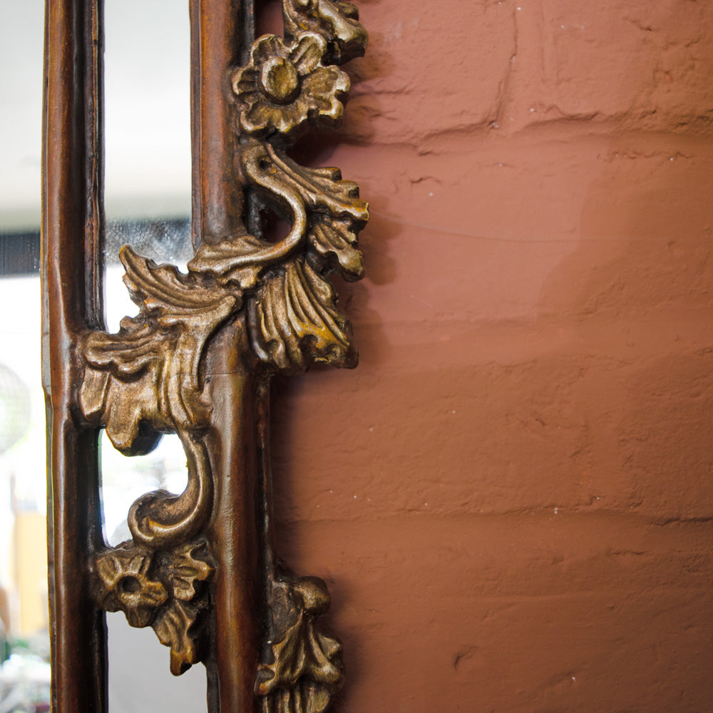 Large 19th Century Italian Rococo Gilt Mirror