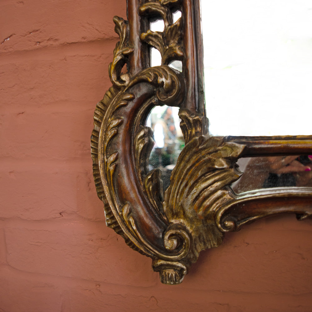 Large 19th Century Italian Rococo Gilt Mirror