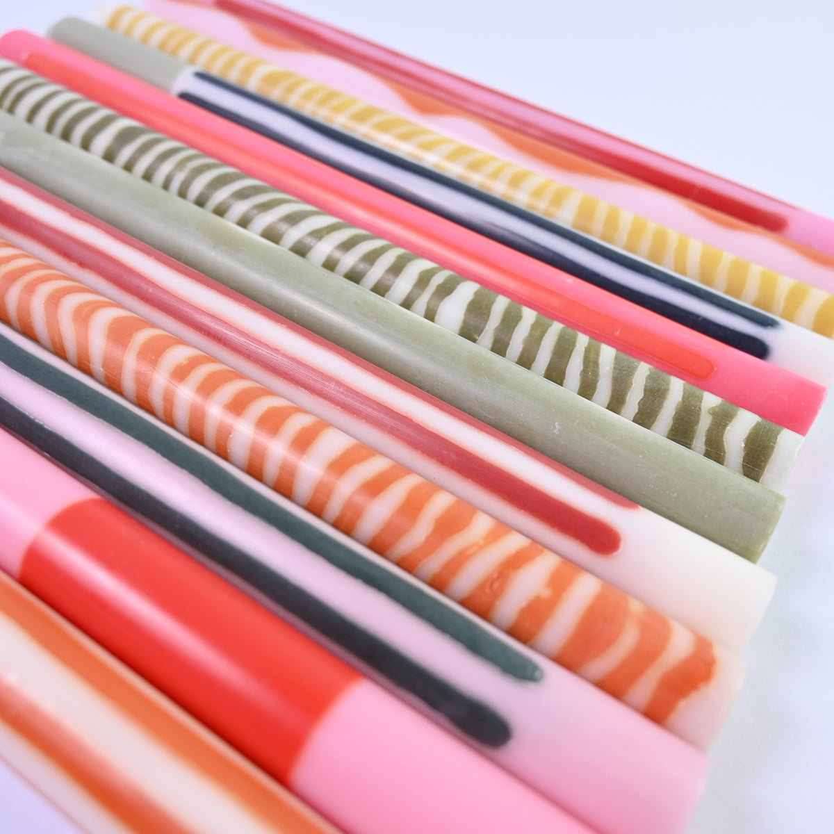 Colour Block Dinner Candle Sticks