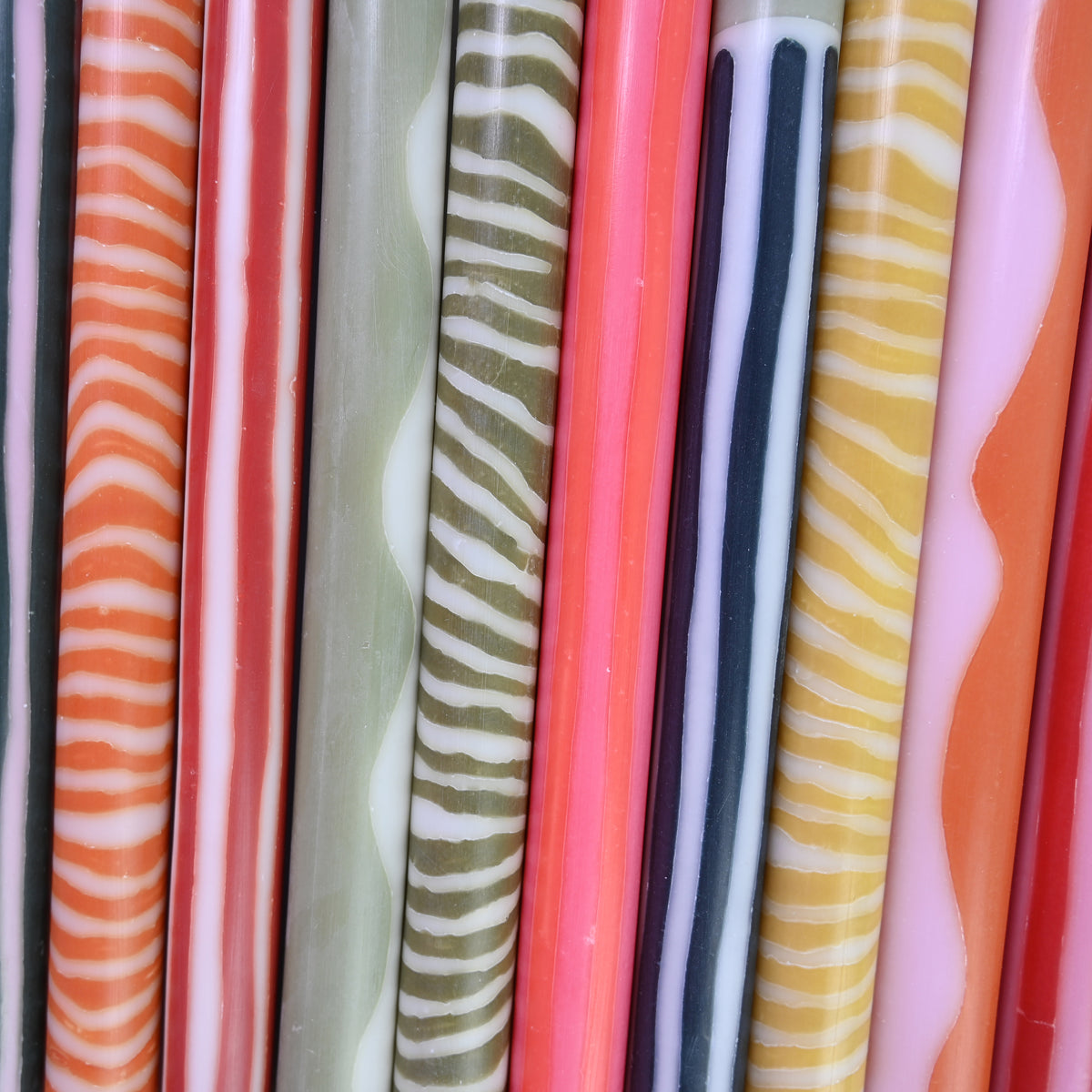 Colour Block Dinner Candle Sticks