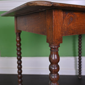 Wooden Antique Table with Bobbin Legs