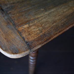 Wooden Antique Table with Bobbin Legs