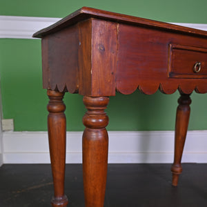 Scalloped Wooden Table