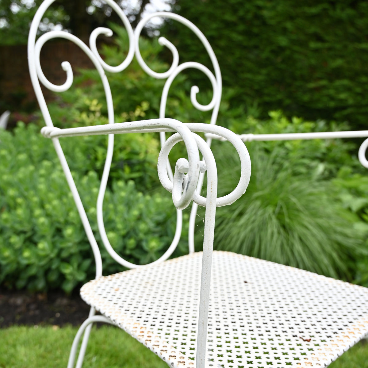 White Iron Bistro Set