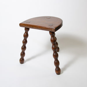 French Oak Bobbin Stool