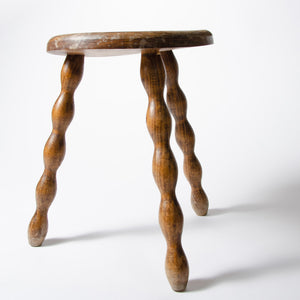 French Oak Bobbin Stool